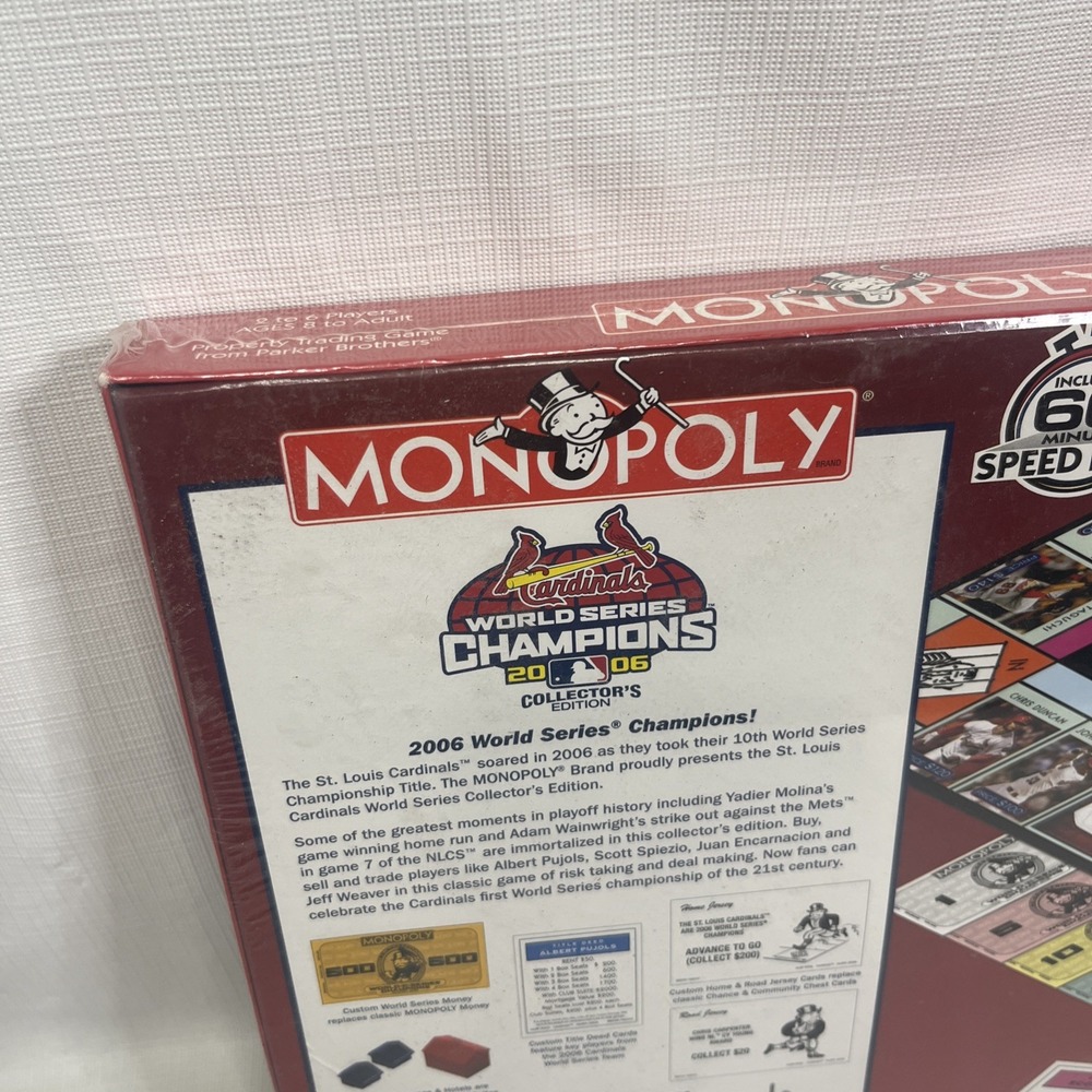 NEW Monopoly St. Louis Cardinals 2006 World Series Champion Collectors Edition - Picture 7 of 9